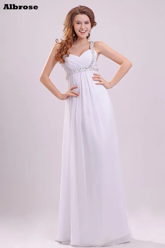 Empire Spaghetti Strap Beach Wedding Dresses