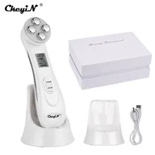 5 в 1 RF EMS светодиодный фотон Электропорация микротоковое косметическое устройство для подтяжки лица антивозрастной омоложение кожи массажер для лица 38