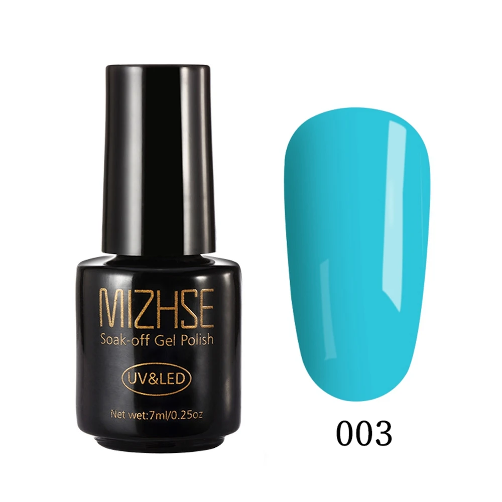 LAKEBLUE003 MIZHSE УФ-гель для ногтей светодиодный светильник Гель-лак замачиваемый Гель-лак чистые цвета Полупостоянный праймер основа верхнее покрытие ногтей - Цвет: LAKEBLUE003