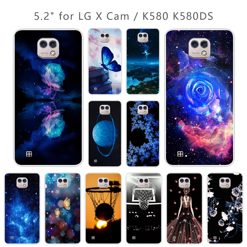 Чехлы для LG X Cam K580 K580Y Xcam K580DS 5 2 дюйма мягкий силиконовый прозрачный ТПУ Синий
