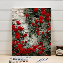 Краска картина по номерам цветы одна деталь акриловая раскраска ручная краска ed холст масляная краска для гостиной стены для взрослых Искусство DIY