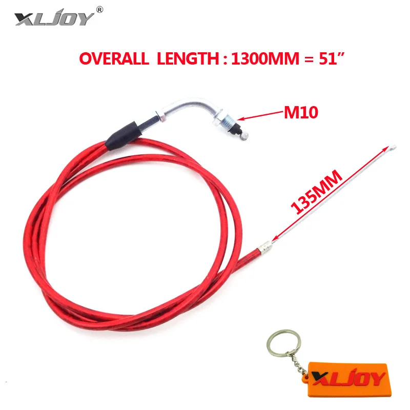 XLJOY 51 &quotГазовый трос дроссельной заслонки красный твист для 49cc 50cc 60cc 80cc