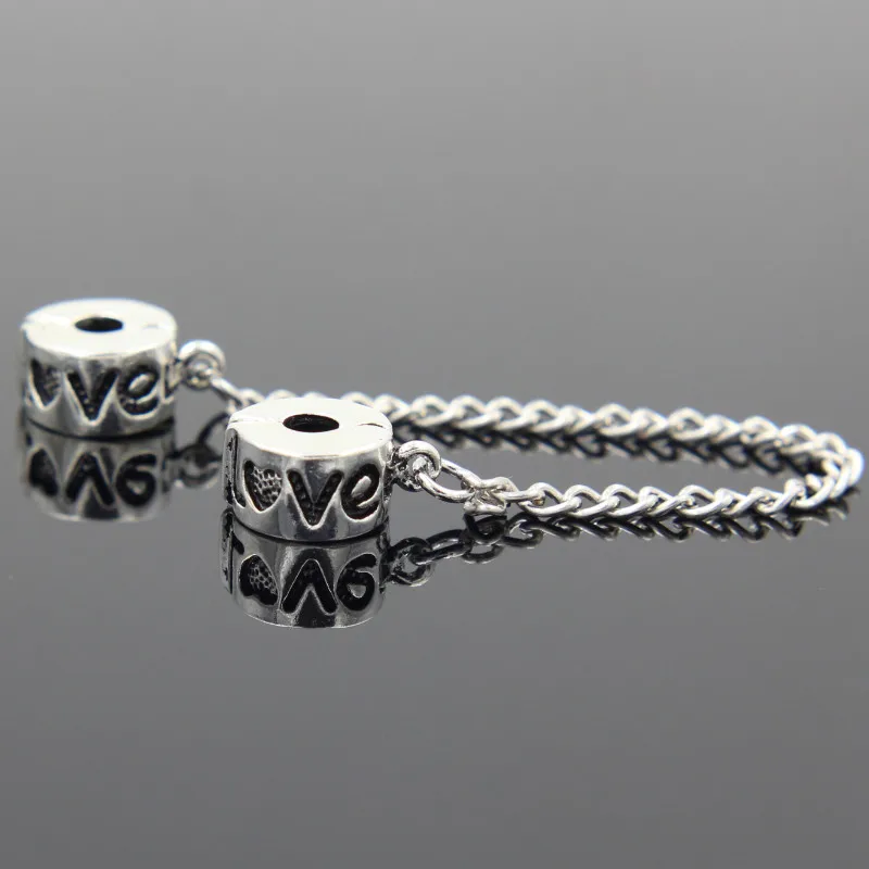 Dodocharms кулон серебряный золотой браслет ожерелье Подходит Pandora бисера любовь подарок цепь ювелирные изделия в форме сердца - Цвет: E004
