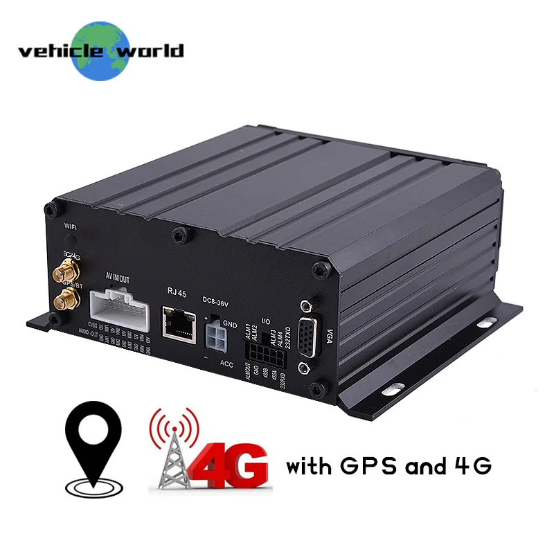 4 канальный видеорегистратор HDD для автобуса такси трек с gps 4G|Видеорегистратор