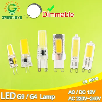 

GreenEye LED G9 G4 Lamp bulb AC/DC 12V 220V 3W 6W 10W COB SMD LED G4 G9 Dimmable Lamp replace Halogen Spotlight Chandelier