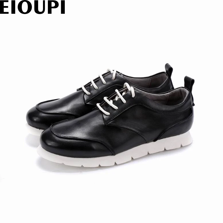EIOUPI/Новые дизайнерские модные мужские в деловом стиле из натуральной кожи повседневная обувь в стиле ретро дышащие мужские туфли дерби e1071
