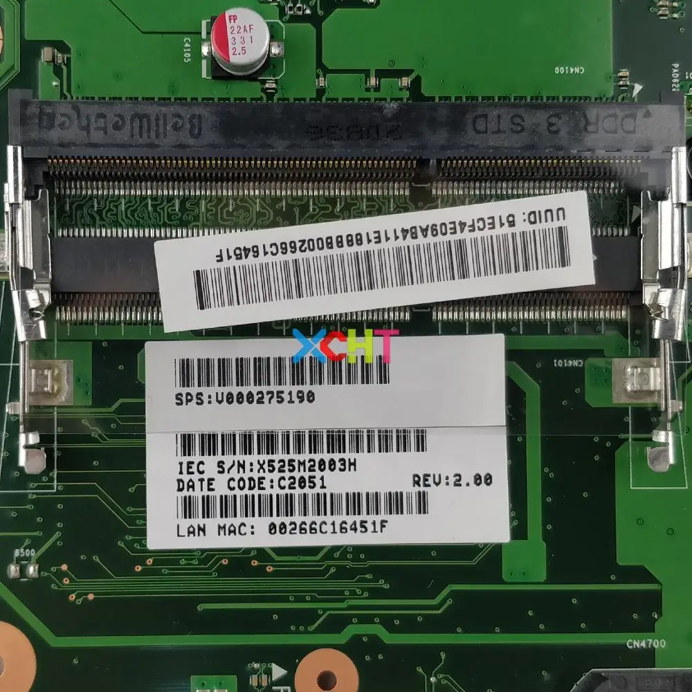Системная плата V000275190 6050A2509701 MB A02 w E2 1800 CPU для ноутбука Toshiba L855 L855D|Материнские