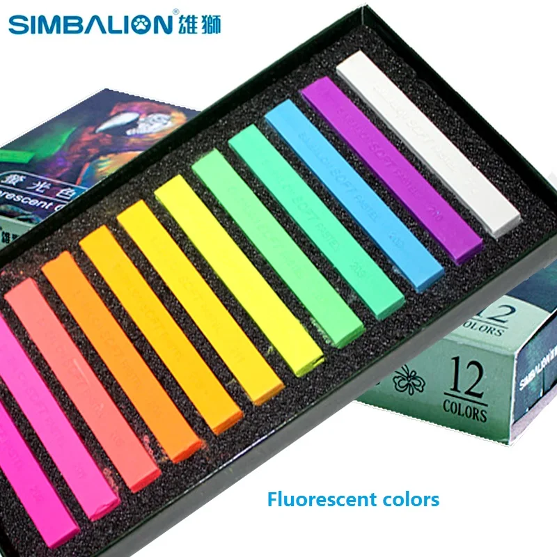

Simbalion FSP-12 Fluorescent colors soft pastel 12 colors set Masters Pastel