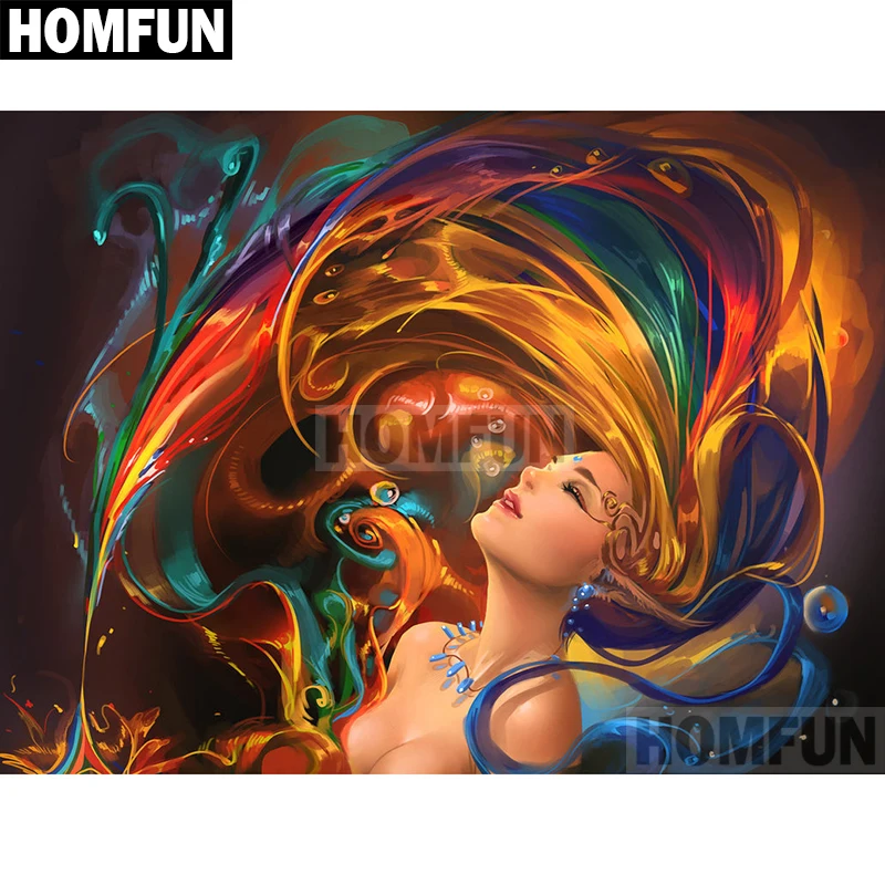 Алмазная живопись HOMFUN A01901 полноразмерная/круглая вышивка сделай сам с