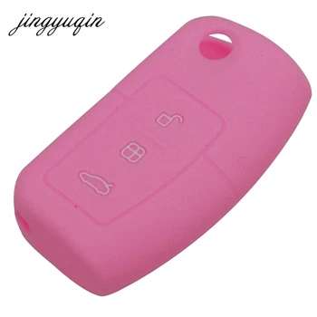 Keyforkess Cover in Silicone per Ford Fiesta Focus 2 Ecosport Kuga Escape Car Flip pieghevole chiave a distanza custodia 3 pulsanti - Jingyuqin Cover in Silicone per Ford Fiesta Focus 2 Ecosport Kuga Escape Car Flip pieghevole