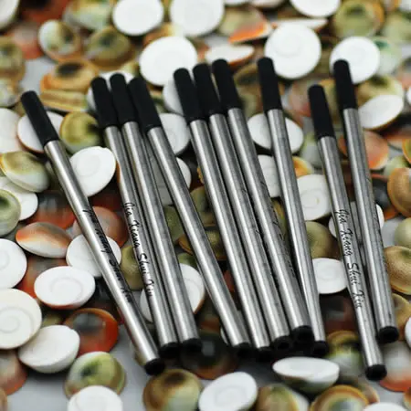 

Lot Of 10 High Quality International Standard Roller Ball Pen Refills Blue/Black Ink