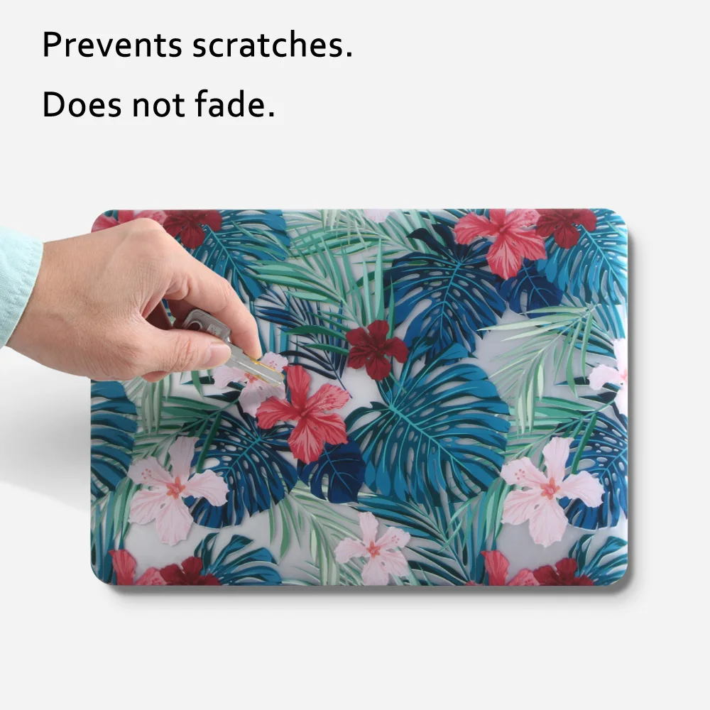  New Print Palm leaves Laptop Case For MacBook Air Pro Retina 11 12 13 15 inch with Touch Bar + Keyb