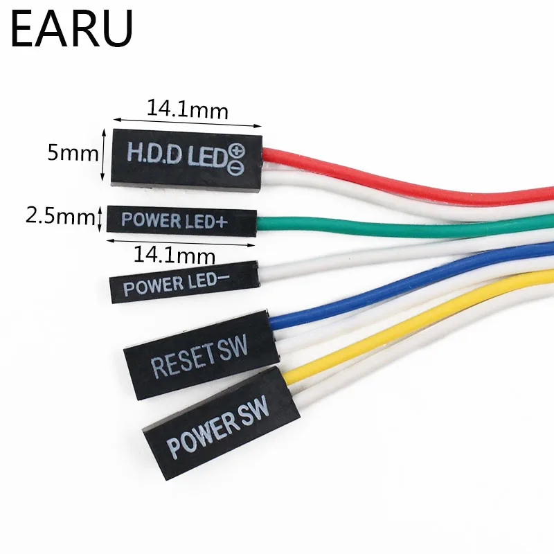 68CM Slim ATX PC Compute Motherboard Power Cable Original On/Off/Reset with LED Light PC Power Reset Switch Push Button Switch