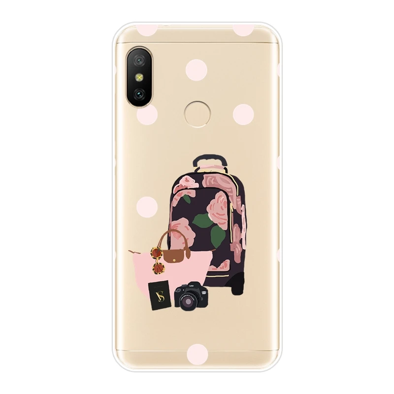 Силиконовый чехол для телефона Xiaomi Mi A1 A2 Lite 8 SE мягкий накладка с изображением