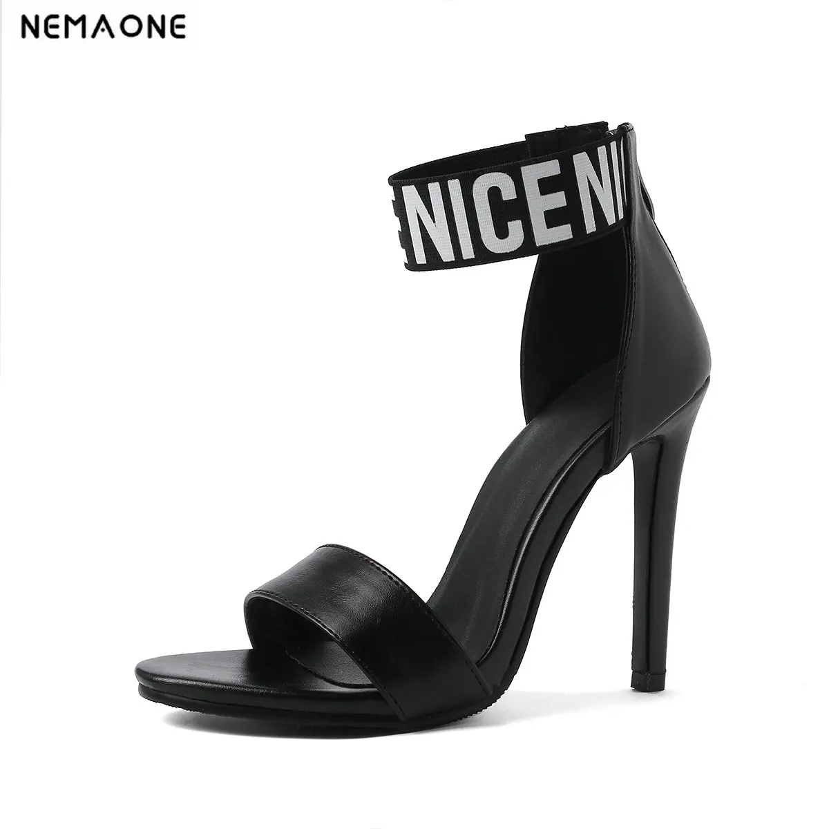 

NEMAONE 12cm super high heels sandals women ankle -wrap summer party dress shoes sexy ladies sandals