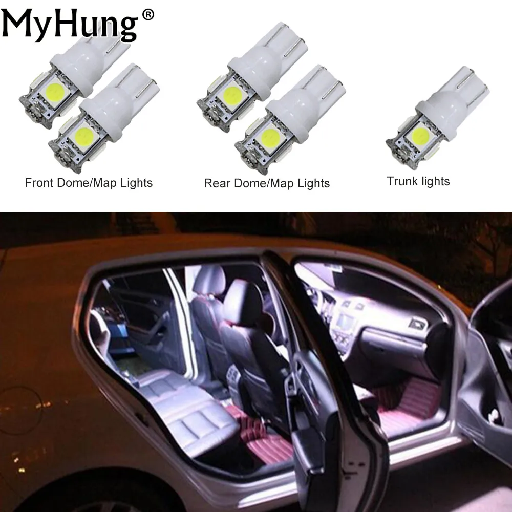 

Convenience Bulbs For Infiniti G25 G37 Car Led Headlight C10W W5W Replacement Bulbs Dome Map Lamp Bright White 5PCS
