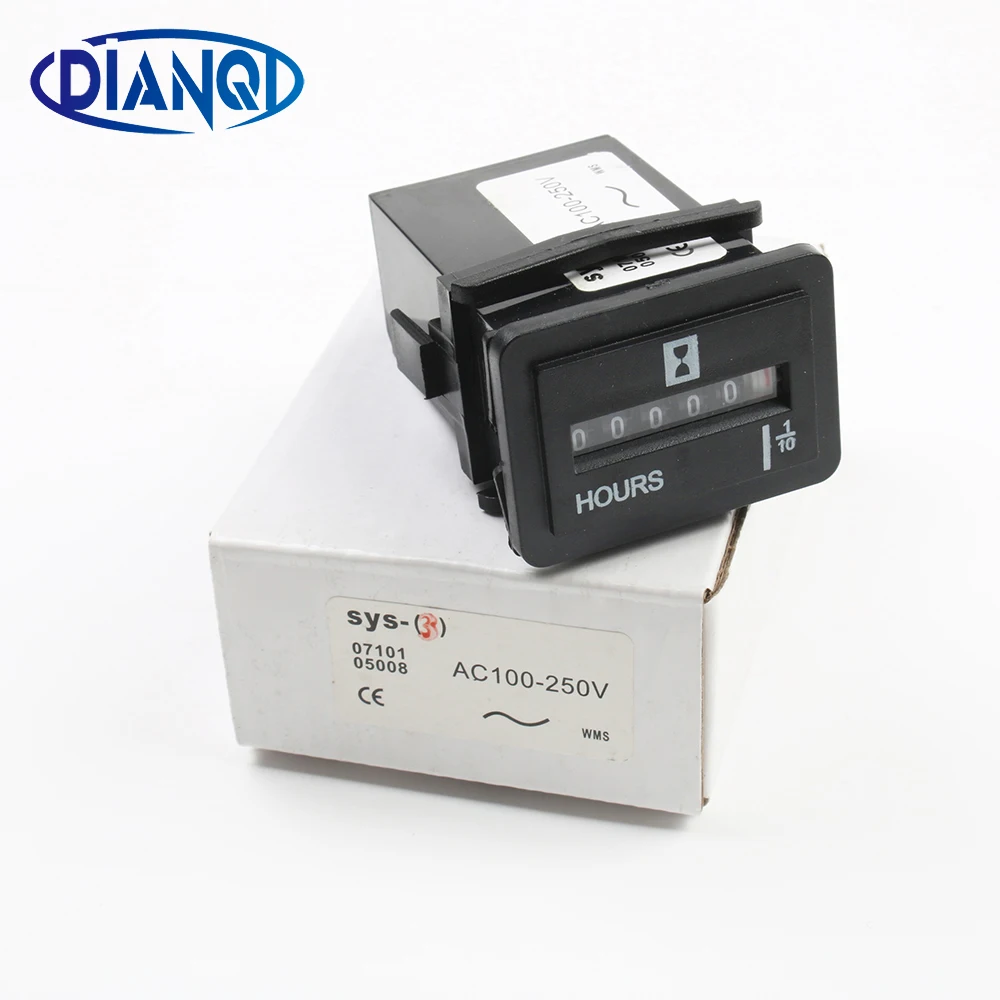 

SYS-3 Quartz Hour meter electronic full sealed counter for Motor on Engineer and Machinery 0-99999.9 hours