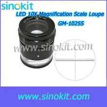 Профессиональный светодиодный с таблицей весы ювелирные 10x Лупа-GM-1025S
