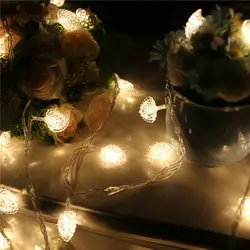 5 м гирляндой сердце фонари светодиодные строки Рождество гирлянда Новый год праздник огней украшения свадебные декоративные огни
