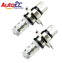 AutoEC 2x60 Вт H4 светодиодный лампы AC/DC 12 V 360 градуса 12 Светодиодный s Мощные светодиоды автомобильный противотуманный свет белый DC 12 V# LJ26