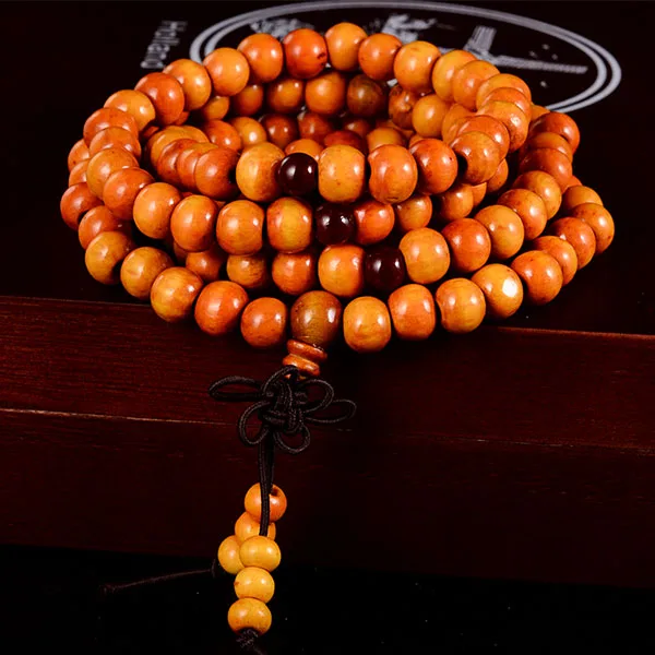 108 бусины 8 мм натуральные буддийские бусы из сандалового дерева будды деревянные молитвенные бисерные узелки черные эбеновые унисекс Мужские браслеты и браслеты для женщин