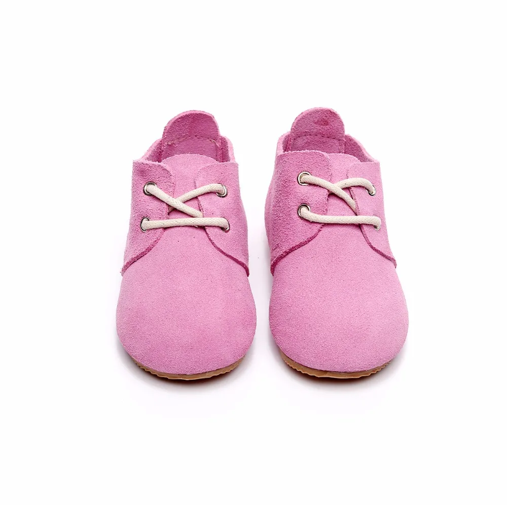 Детская однотонная обувь из натуральной кожи на шнуровке; высокое качество; жесткая резиновая подошва; ручная работа; детская обувь; детские ботинки