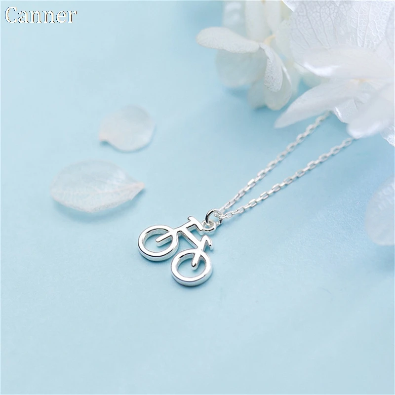 

2019 100% 925 Solid Sterling Silver Jewelry Bicycle Bike Pendant Fashion Necklace Girl Friend Birthday Gift Lady
