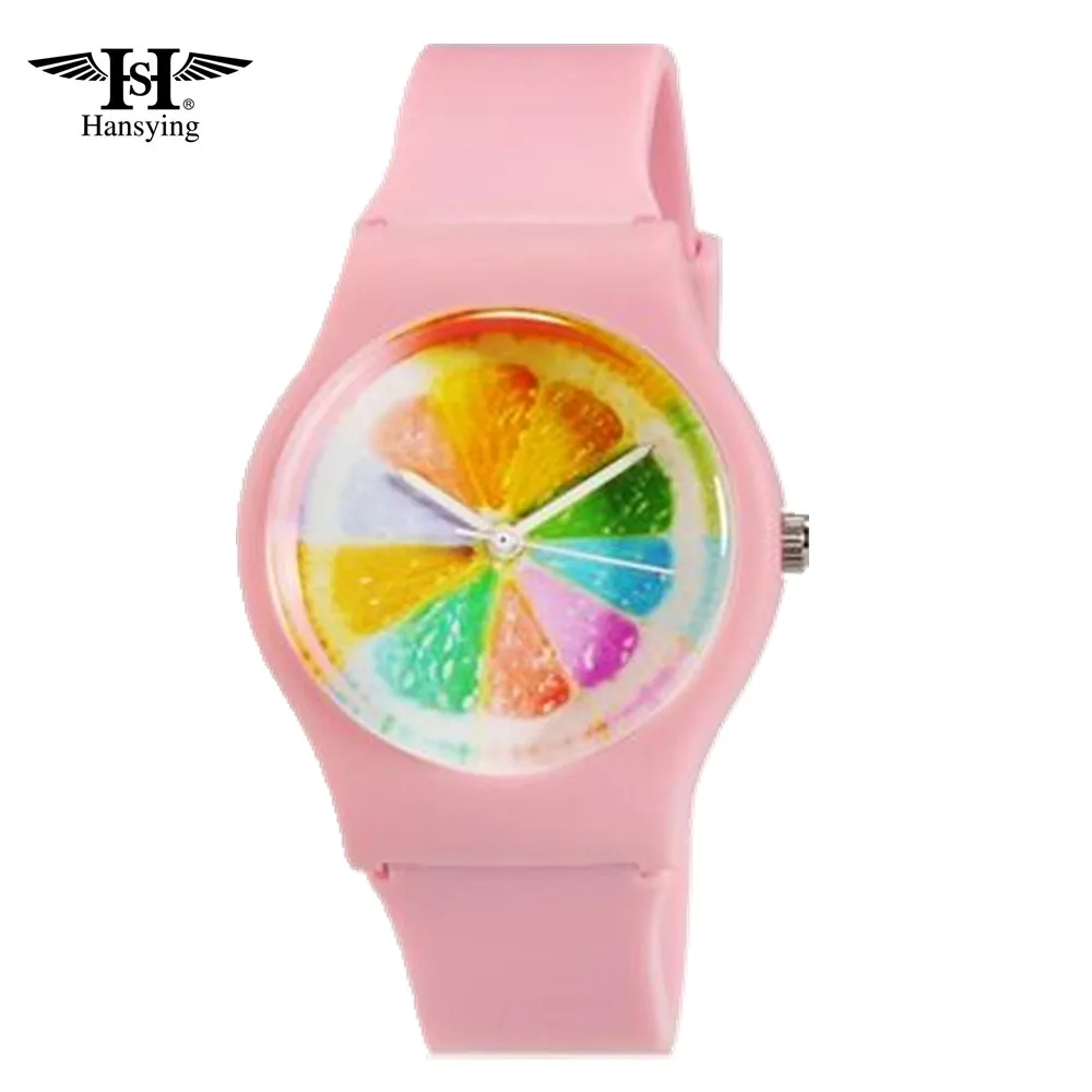 Hansying бренд повседневные модные женские часы для женщин Мини водонепроницаемый, спортивный силиконовый часы - Цвет: SBW1040T
