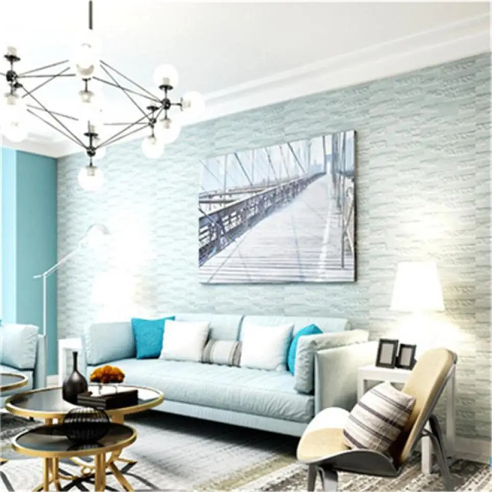 

PE Foam 3D Wallpaper DIY wall brick pattern self-adhesive Wall Stickers Wall Decor Embossed Brick Stone 2018 fashion