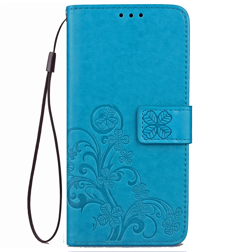 

For LG X Power 2 Case Multicolour Emboss Four Leaf Clover Stand Pocket Flip PU Leather Phone Cases TPU Cover For LG X Power 2