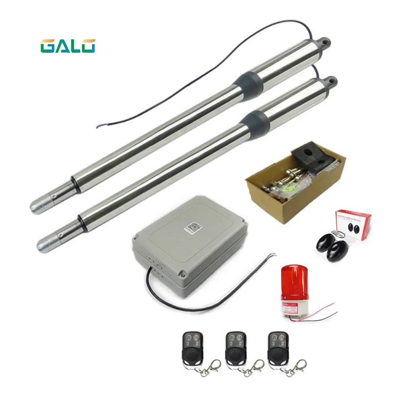 Нержавеющая автоматическая открывалка для ворот GALO PKM-101 до 16 футов в длину и 650 фунтов для двойных ворот - Цвет: Kit-B