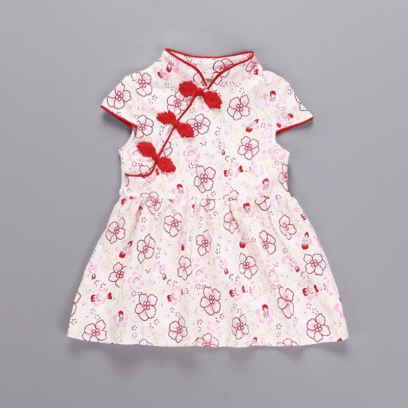 Лидер продаж детские комбинезоны летние для маленьких девочек одежда в китайском стиле Ципао Одежда для новорожденных Roupas Bebe детские халаты для вечерние