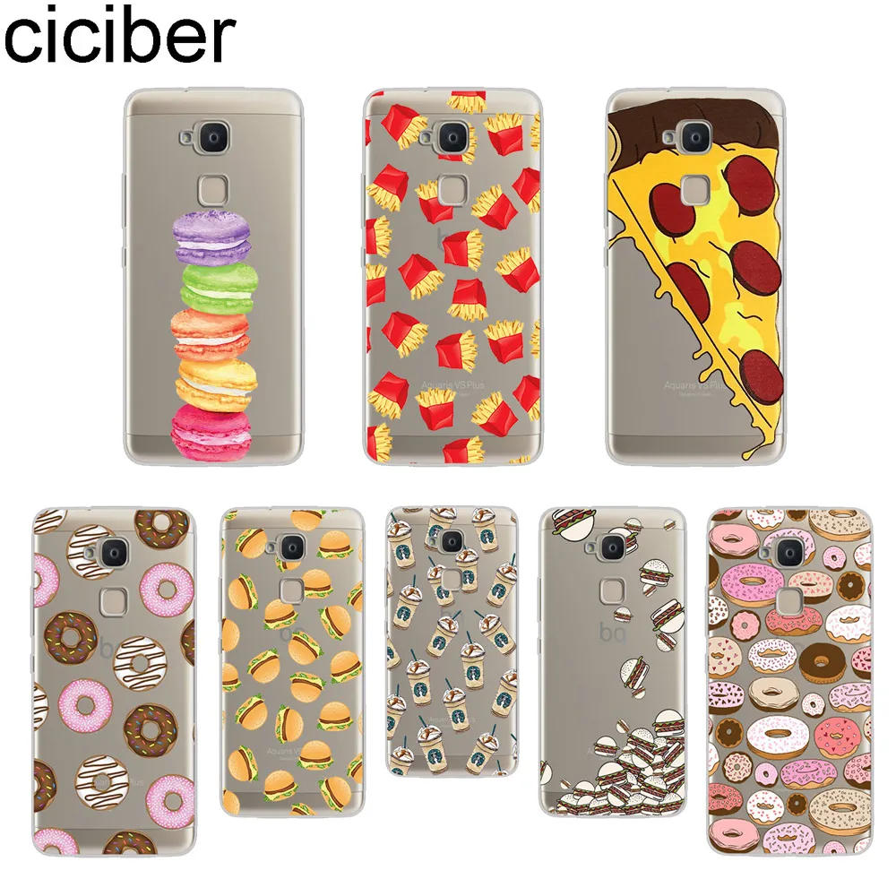 

ciciber Food Pizza Phone Case for BQ Aquaris X2 X Pro V VS U U2 Lite Plus Cover for Aquaris E5s 4.5 M5 M5.5 M4.5 X5 Soft TPU