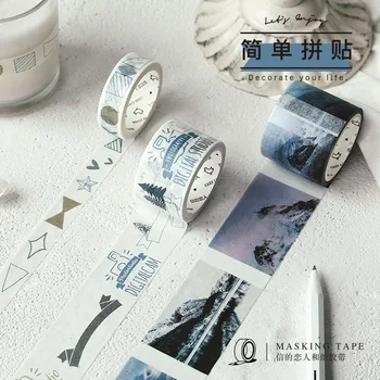 

1pc Life Series Washi Tape Retro Diy Adhesive Scrapbooking Photo Album Sticker School Stationery Cute Supplies