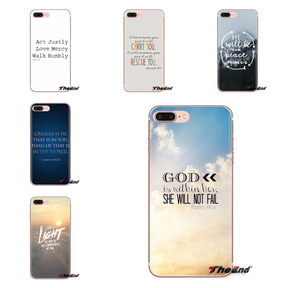 

For Xiaomi Redmi 4A S2 Note 3 3S 4 4X 5 Plus 6 7 6A Pro Pocophone F1 Christian Jesus psalm bible verse Silicone Phone Skin Cover