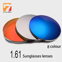 Высокое качество 1,61 CR-39 смолы зеркало яркие покрытие близорукость солнцезащитные очки оптический градусов класса линзы UV400