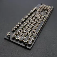 DIY 87 104 Keycap Steam Punk Typewriter Top Print font b Keyboard b font Switch For