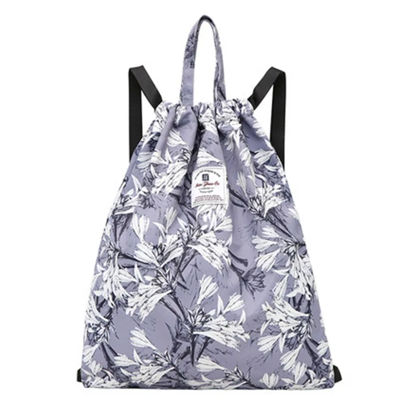 Drawstring Сумка Печати Пряжка женский спортивный фитнес рюкзак на веревках легкий простой хранения Баскетбол мешок красочные Sack SY109