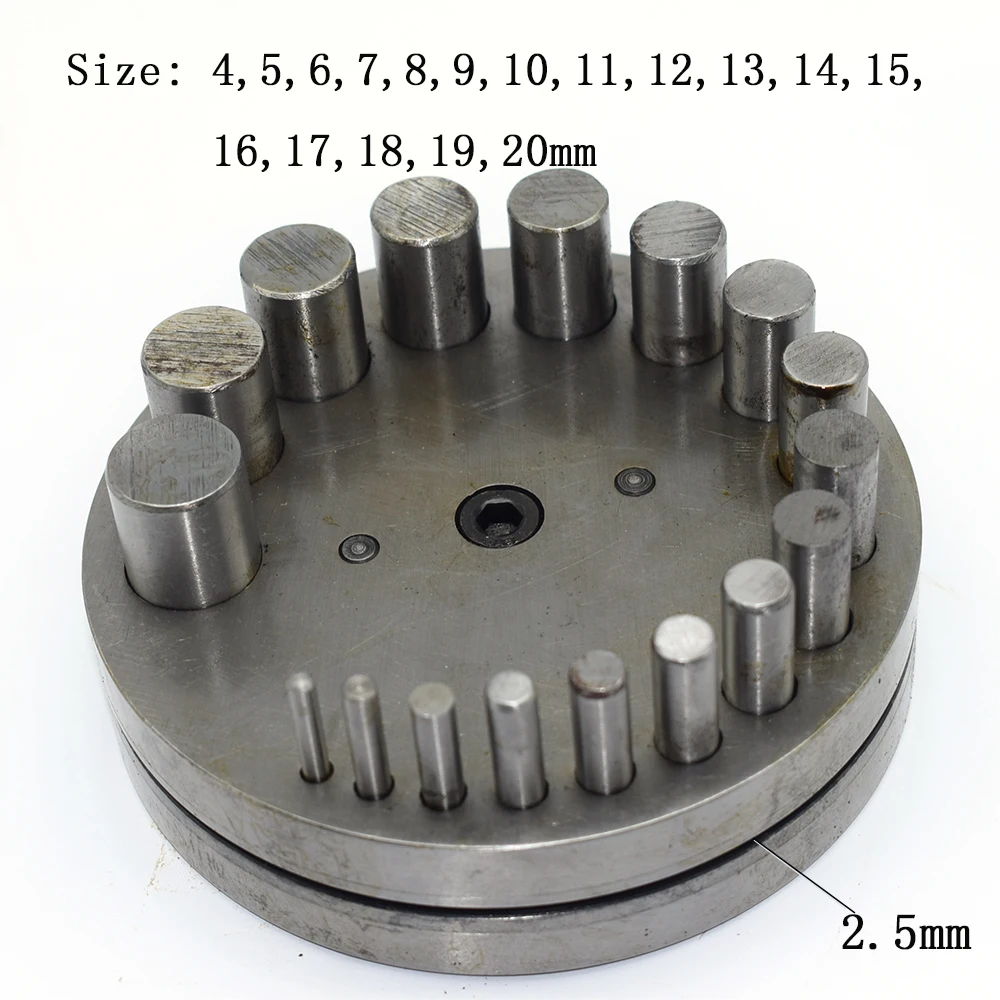 Круглый металлический диск резак удар набор для ювелирных изделий 17 шт. ювелирных изделий резаки