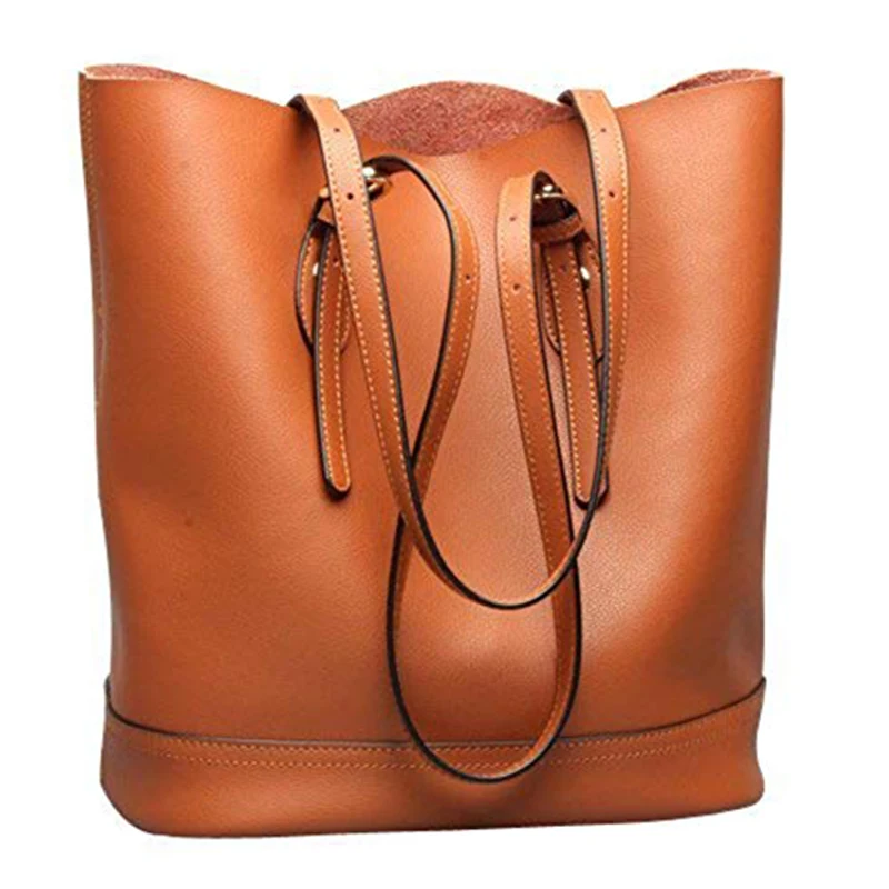 

new fashion high quality casual Tote Shoulder Handbag Genuine Bucket Purses Bags Large Capacity for Women
