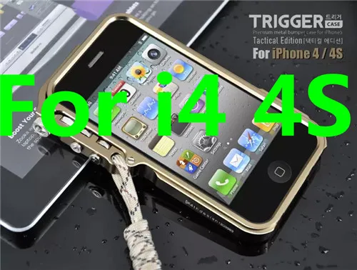 Gold for IP 4 4S Чехол для iphone 5 класса люкс триггер металлический чехол-бампер для телефона для iphone 5, 5s, se 4 4S Алюминий Роботизированный чехол для троса для iphone 4 - Цвет: Gold for IP 4 4S