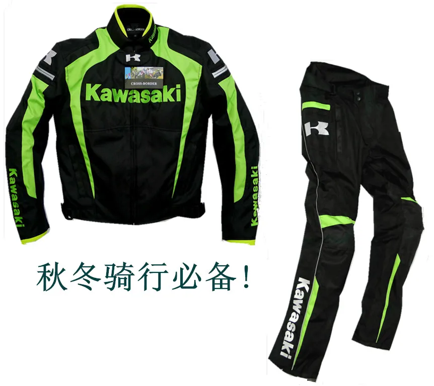 Set di abbigliamento KAWASAKI/giacca Oxford/giacche da moto/giacche e  pantaloni da equitazione/tuta calda antivento|oxford jacket|oxford  suitmotorcycle riding jacket - AliExpress