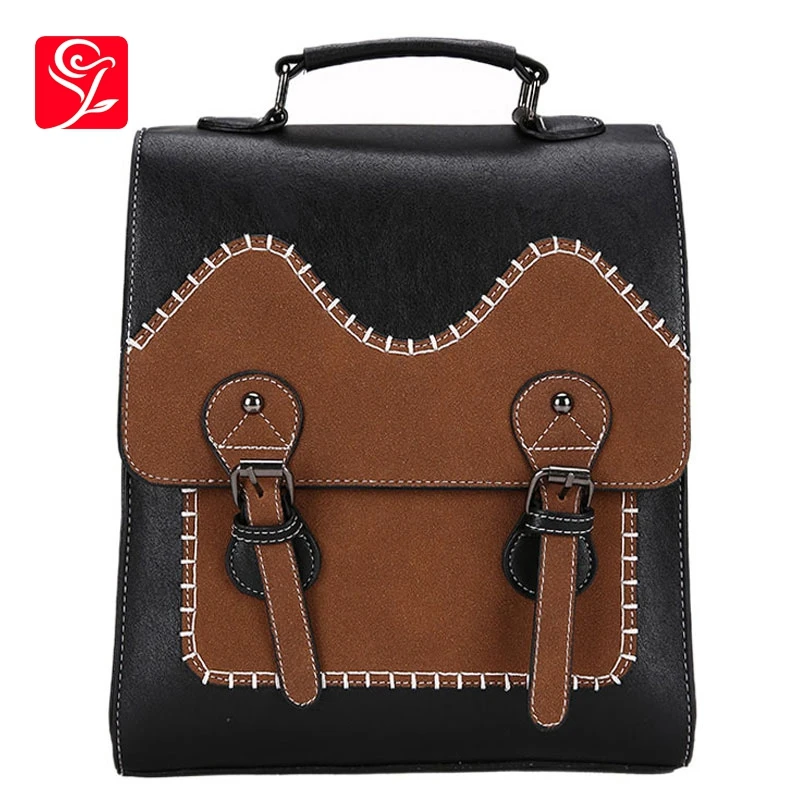 

ACEUS School Backpacks For Women 2019 Retro Fashion Female Backpack High-Quality Pu Leather Portable Shoulder Bag Travel Bag