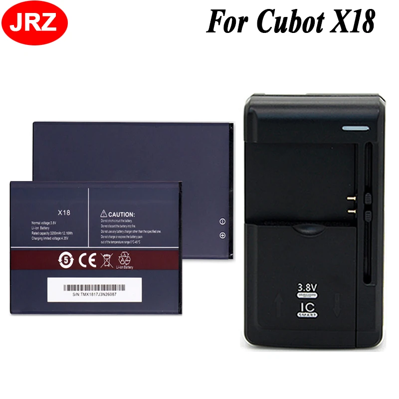 

1LOT=2PC Battery+Universal Charger For Cubot X18 Phone Battery 3200mAh Hight Capacity Quality Replacement Battery For Cubot X18