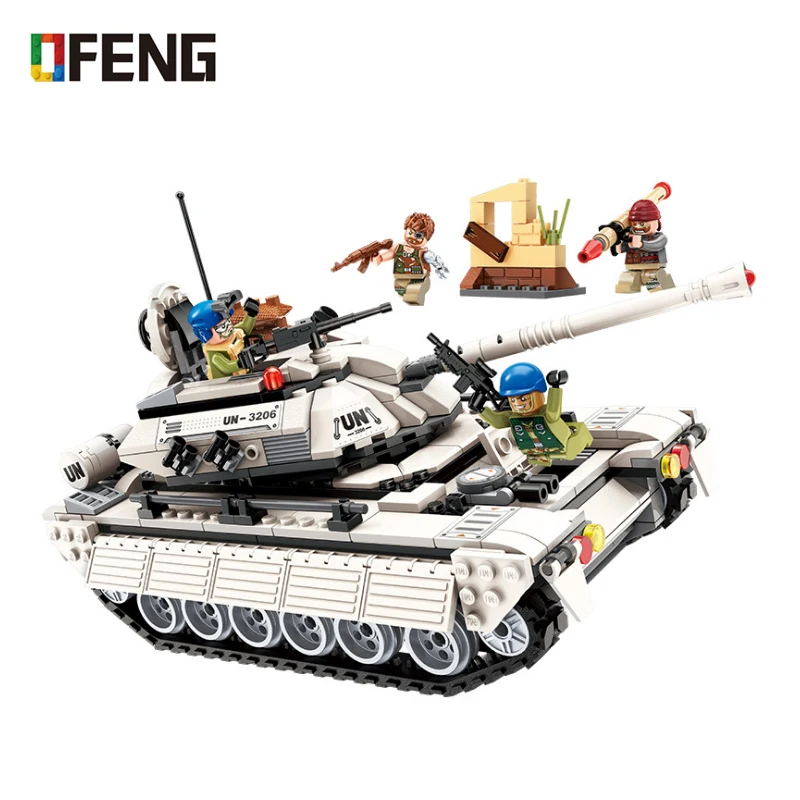 WW2 Military Series Heavy Thunder Tank model building blocks Army Vehicle bricks Compatible With LegoINGly toy for children gift