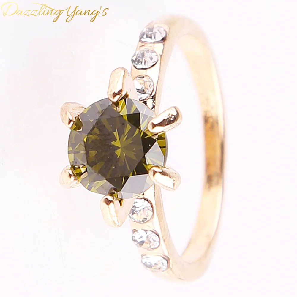 DAZZLING YANG'S New Style Gold Plated Ring Jewelry Shining