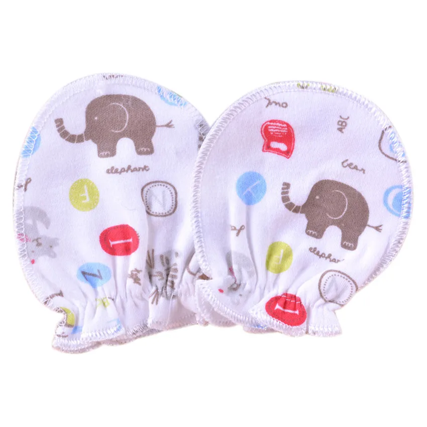 10 Pair/ Lots Newborn Baby Soft Cotton Hand Guard Mittens Cartoon Print