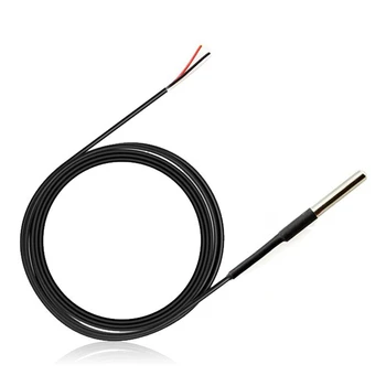

Elecrow 5Pcs/lot DS18B20 Waterproof Temperature Sensor Digital One Wire Thermistor Temperature Wire Cable Length 90cm