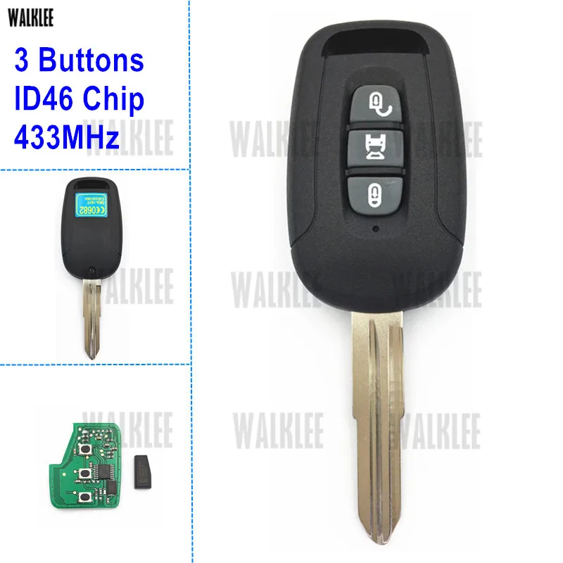 WALKLEE 3 кнопки авто дистанционный ключ подходит для Opel/Vauxhall Antara 2006 2010 автомобильный