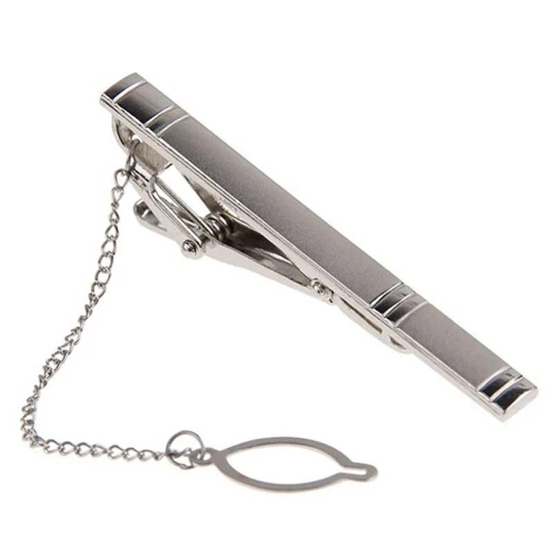 1Pcs Fashion Clasp Wedding Gift New Tie Clamp Pin Necktie Simple Clip